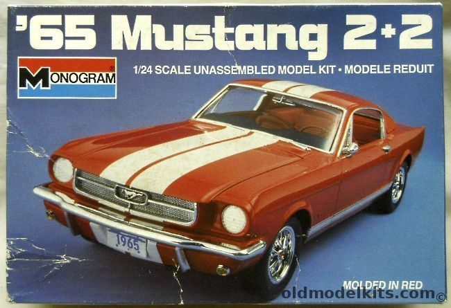 Monogram 1/24 1965 Ford Mustang 2+2 Fastback, 2713 plastic model kit